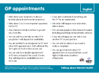 Top Tips – Talking to your GP Arabic