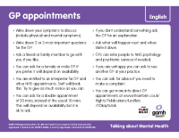 Top Tips – Talking to your GP French